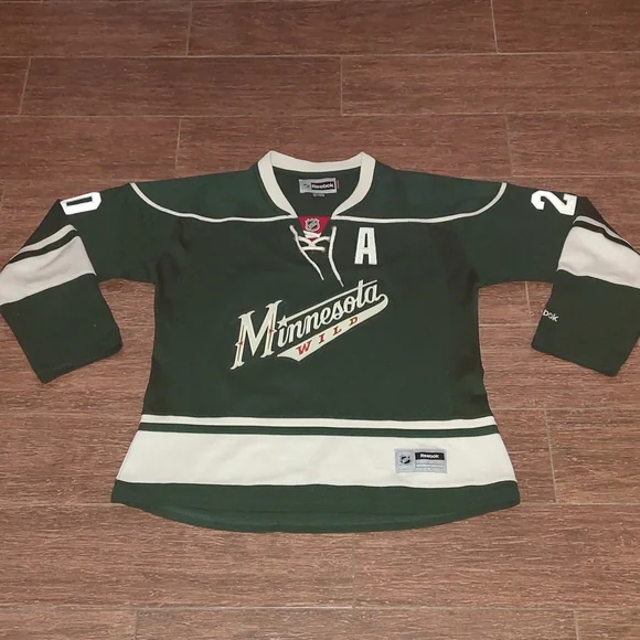 Reebok Tops Women Minnesota Wild Jersey Ryan Suter Alternate